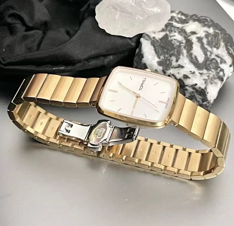 Fangtang Quartz Women's Watch with sapphire crystal and stainless steel bracelet