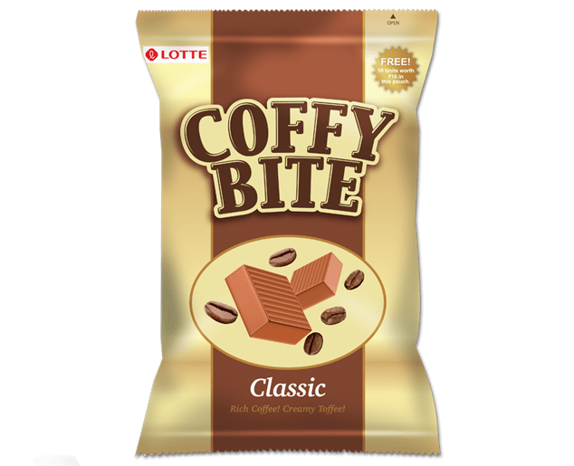 2x Lotte Coffy Bite Classic, 418 g Pouch (Pack of 2)