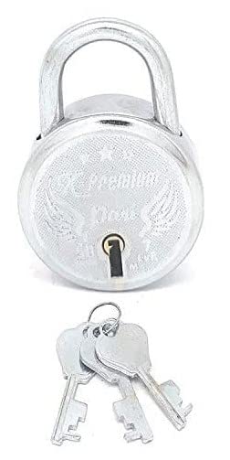 Smart Shophar Steel X-Premium Padlock 50 MM Silver, Pack of 5, with 3 Keys/Multipurpose Hardened Shackle Padlock for Door, Gate, Shutter and Home/Drill Resistant Body