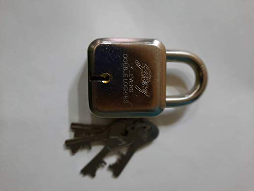 Godrej Square 7 levers Padlock 8153 Steel Finish with 4 Keys