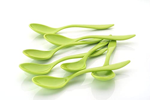 Slings ABS Plastic Spoon Set - 12 pcs (Green)