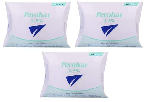 4x Perobar 2.5% Benzoyl Peroxide Cleansing Bar - 75g