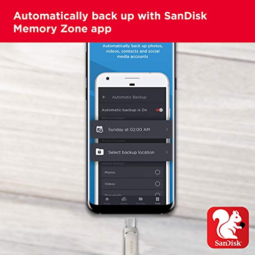 SanDisk Ultra Dual Drive Luxe USB Type C Flash Drive (Silver, 128 GB, 5Y - SDDDC4-128G-I35)