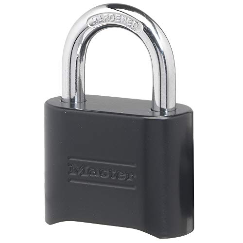 Master Lock Set-Your-Own Polished Combination Padlock, Die-Cast, Black