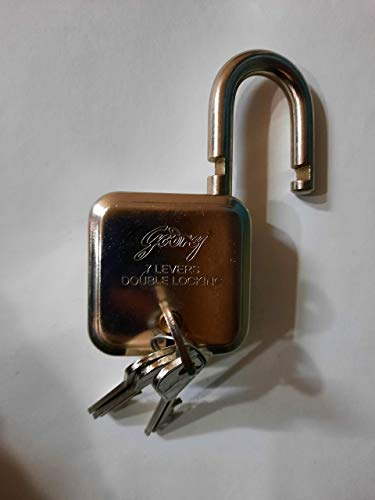 Godrej Square 7 levers Padlock 8153 Steel Finish with 4 Keys