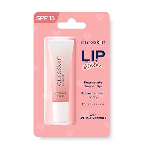 Cureskin Nourishing Lip Balm SPF 15 For Dry, Chapped Lips | With Amino Acid, Vitamin C, Shea Butter & Coconut Oil | Improves Lip Texture | For Men & Women | 10g