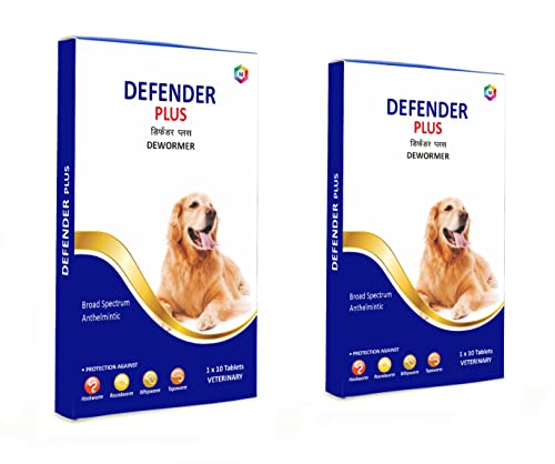 Medfly Healthcare Defender Plus Dewormer for Dogs (10 Tablets) (Pack of 2)