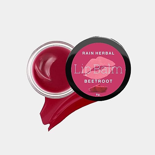 Rain Herbal BeetRoot Lip Balm with Desi Ghee & Butter for Hydrated and Nourishing Lips| 24 H Melt in Moisture Formula | 8gm