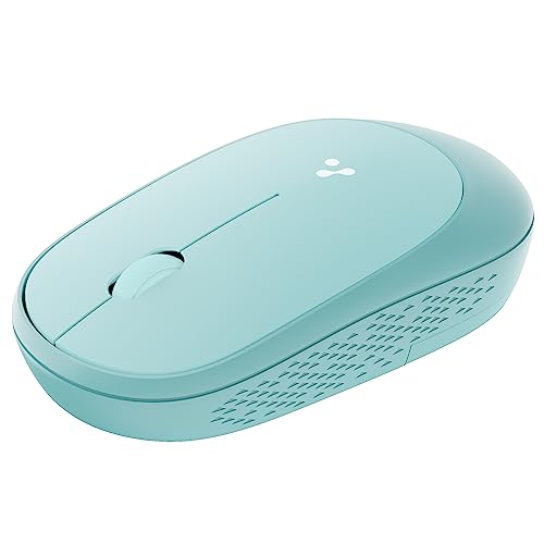 Ambrane SliQ Wireless Optical Mouse with 2.4GHz, USB Nano Dongle, 3 Keys with Silent Clicks, 1200 DPI, Comfortable Grip (Green)