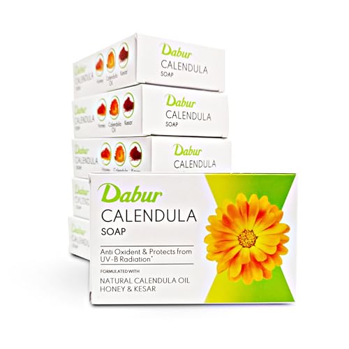 6x Dabur Calendula Soap - 450g (Pack of 6, 75g each)