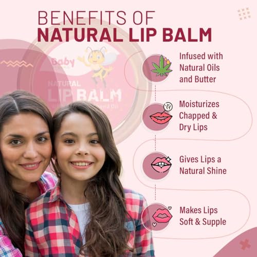 Babyorgano Natural Lip Balm Beetroot Flavor Dry, Chapped Lips Nourish & Protects Infused with Yashti Ghrit for Kids - 8gm