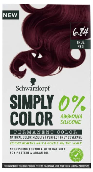Schwarzkopf Simply Color Permanent Hair Colour 6.84 True Red