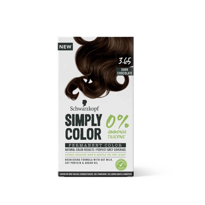 Schwarzkopf Simply Color Permanent Hair Colour 3.65 Dark Chocolate