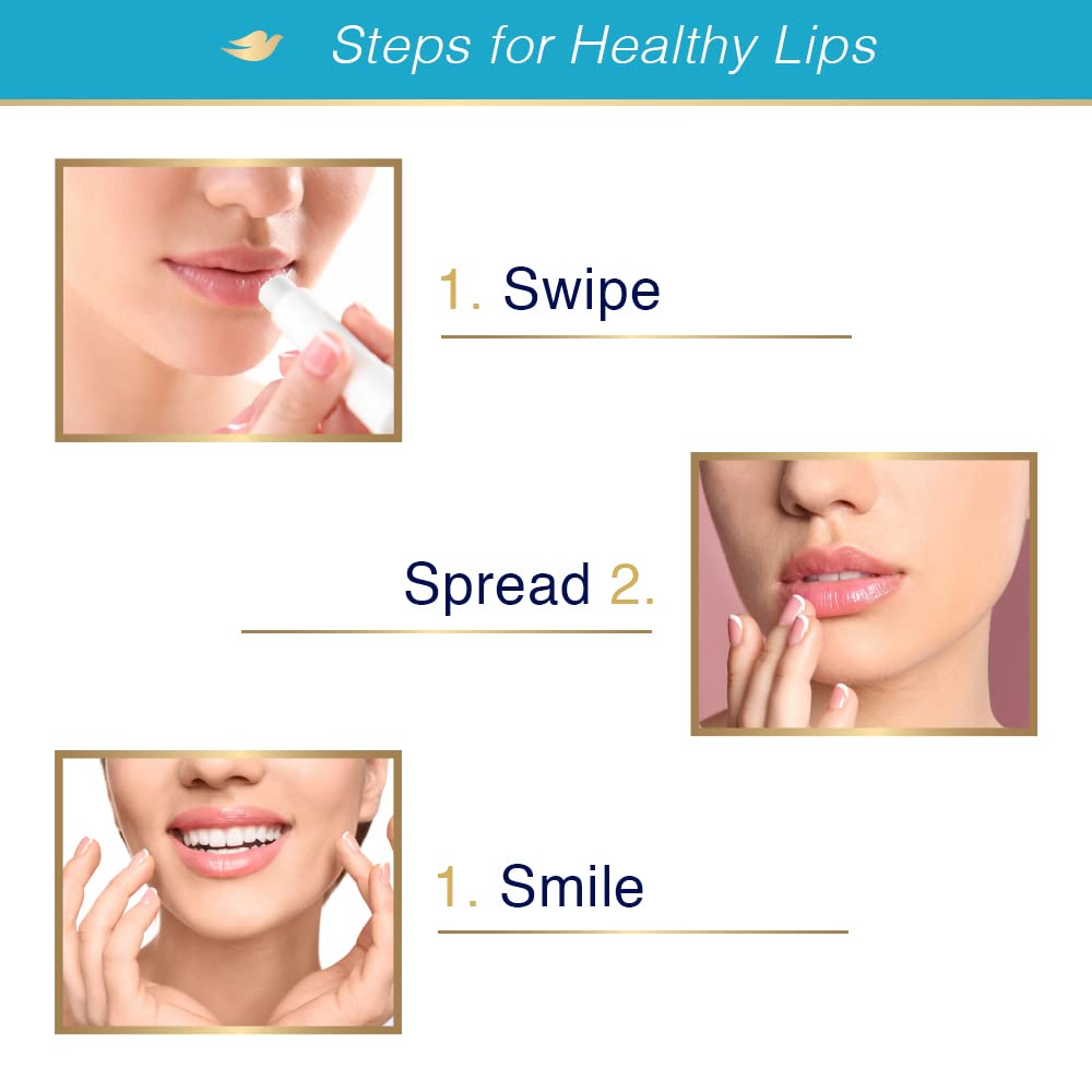 Dove Essential Nourishing Lip Care & Hydro Nourishing Lip Care, Longlasting Lip Balm, 24 Hr Hydration, Imported, 4.8g, PO2, Blue