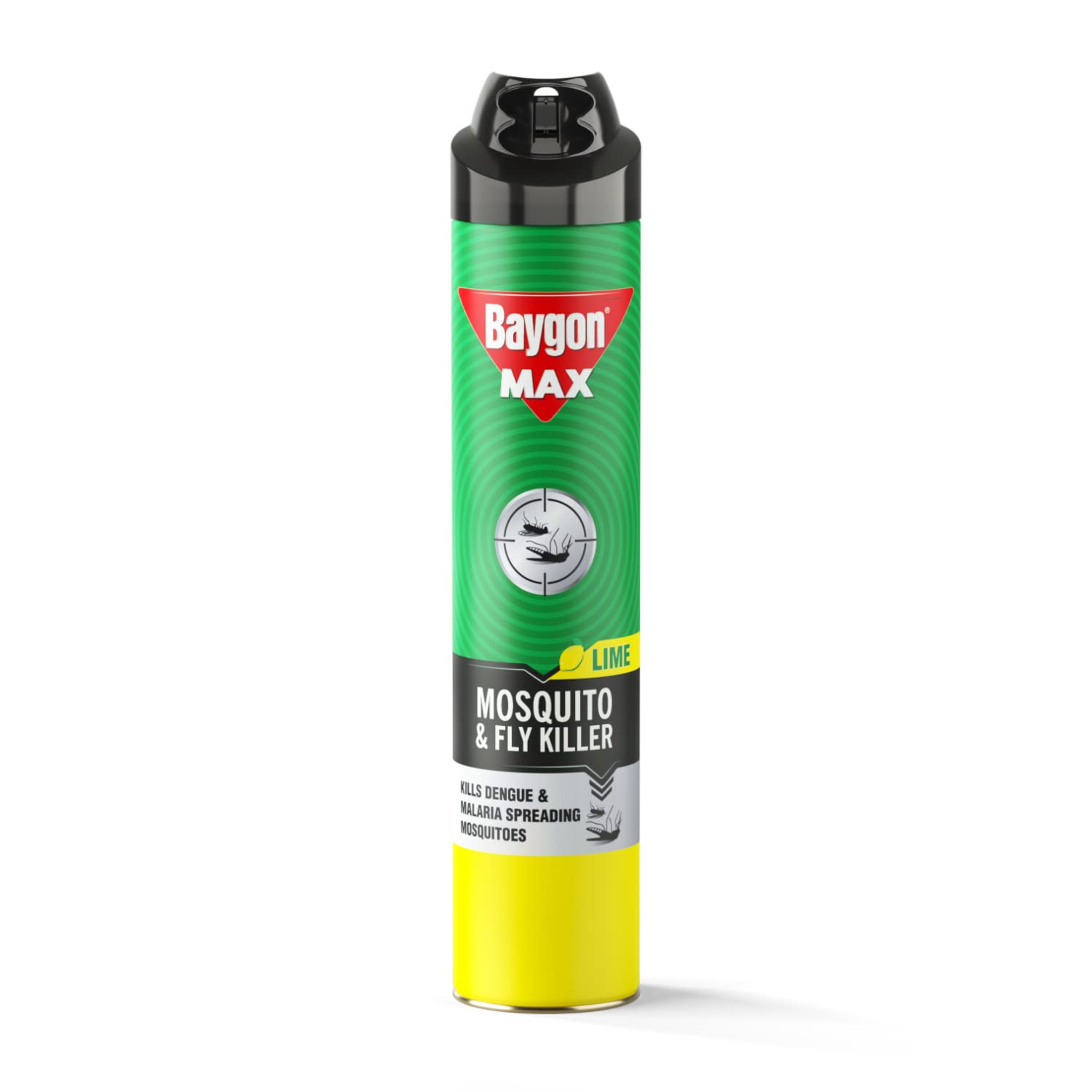 Baygon Max Mosquito and Fly Killer Spray, 625ml | Lime Fragrance