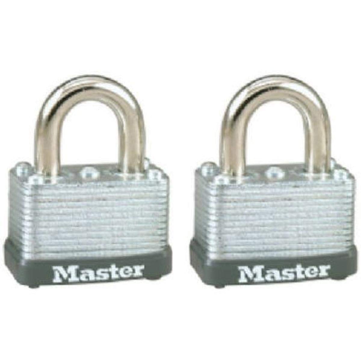 Master Lock 22T Keyed Alike Warded Padlock, 1-1/2 Inch, 2-Pack