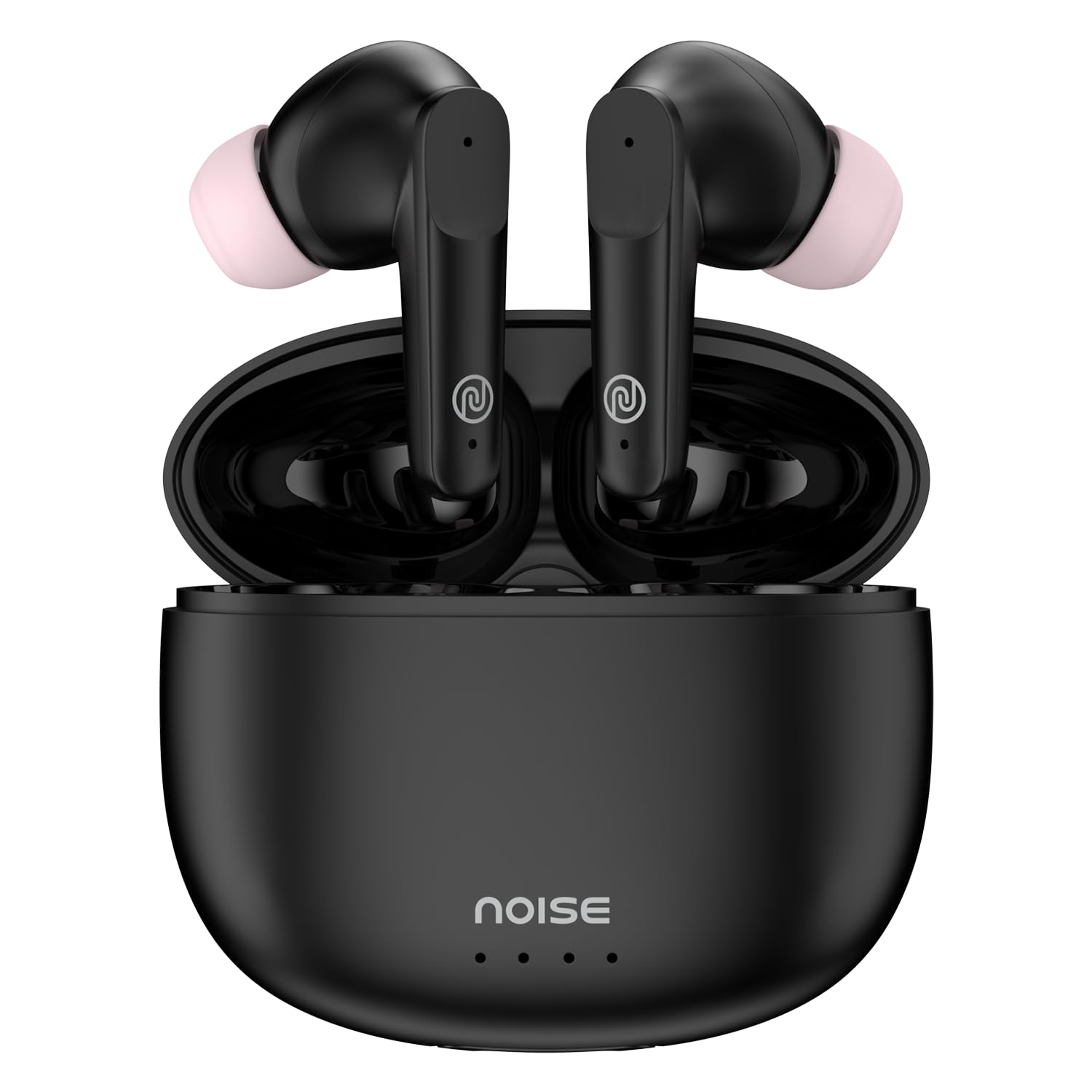 Noise Buds VS104 Truly Wireless Earbuds with 45H of Playtime, Quad Mic with ENC, Instacharge(10 min=200 min), 13mm Driver,Low Latency, BT v5.2 (Charcoal Black)