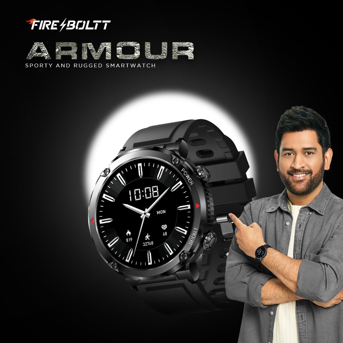 Fire-Boltt Armour, Sporty Rugged Outdoor Smart Watch with a 1.6