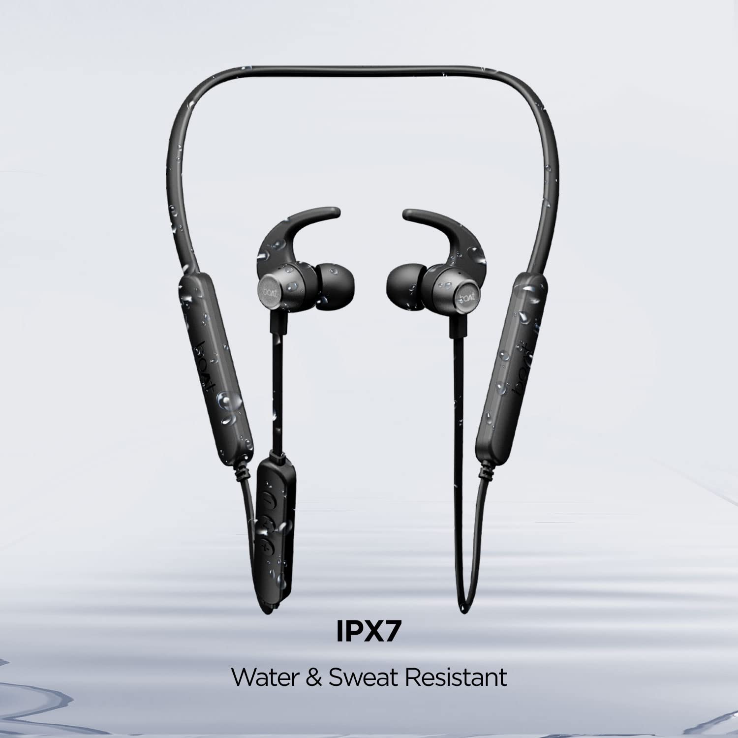 boAt Rockerz 258 Pro+ Bluetooth in Ear Earphones with Upto 60 Hours Playback, ASAP Charge, IPX7, Dual Pairing and Bluetooth v5.0(Active Black)