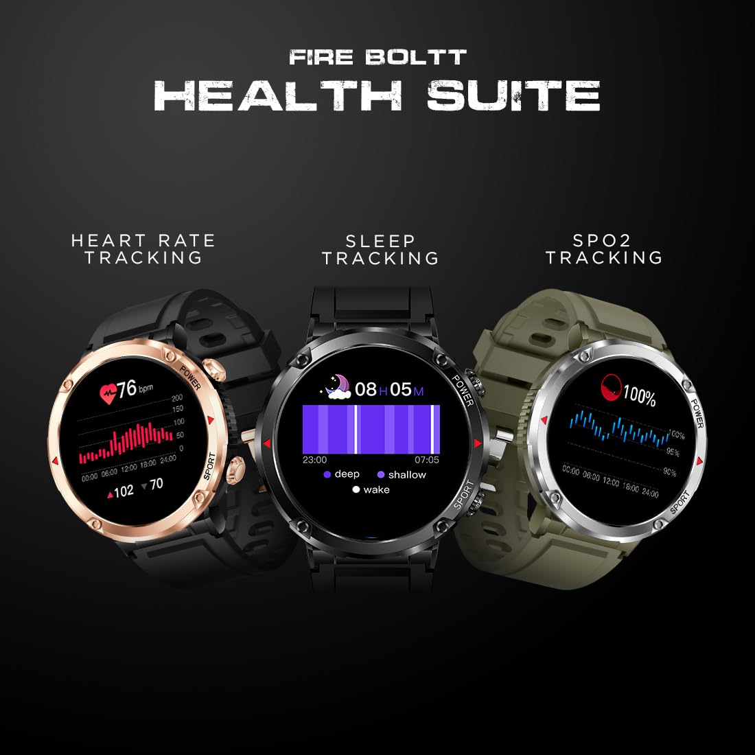 Fire-Boltt Armour, Sporty Rugged Outdoor Smart Watch with a 1.6