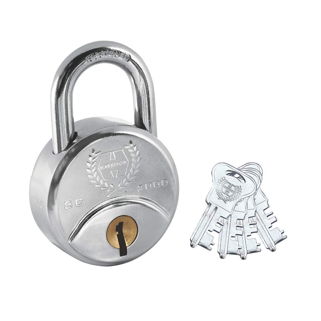 Harrison SC-2000-0552 Key Padlock (Silver, Painted Finish)