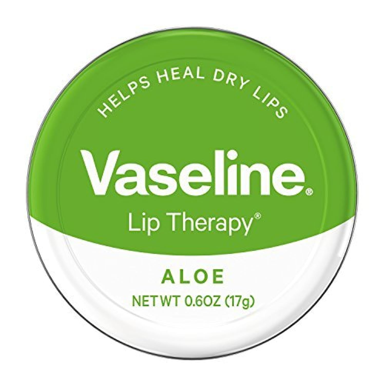 Vaseline Therapy Lip Balm Tin, Aloe Vera, 0.6 Ounce
