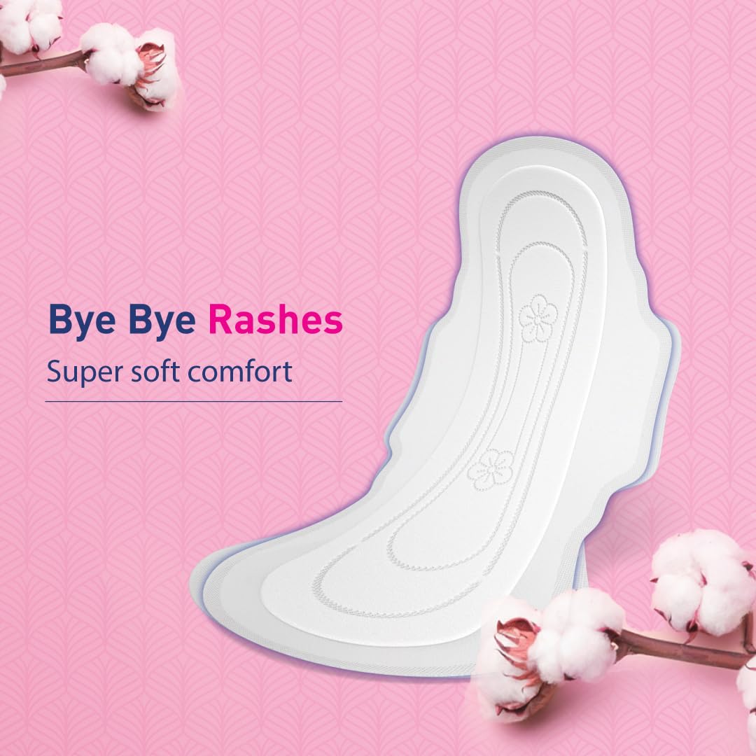 Paree Soft & Rash Free Sanitary Pads for Women|XL- 40 Pads|Quick Absorption|Heavy Flow Champion|Double Feathers for Extra Coverage|Gentle Fragrance|Leakage-Proof|Skin Friendly