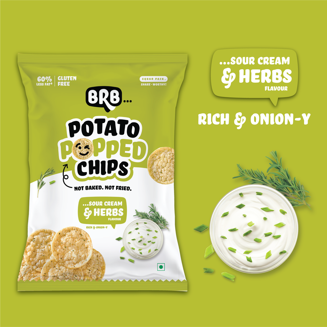 20x Potato Popped Chips -  20 Packs (48 Grams Each) - 5 Flavours X 4 Packs