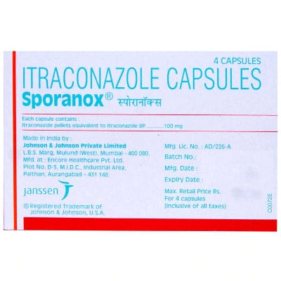 Sporanox 100 mg (4 Capsules)