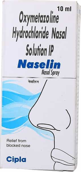 2x Naselin Nasal Spray Bottle Of 10 Ml - Pack of 2