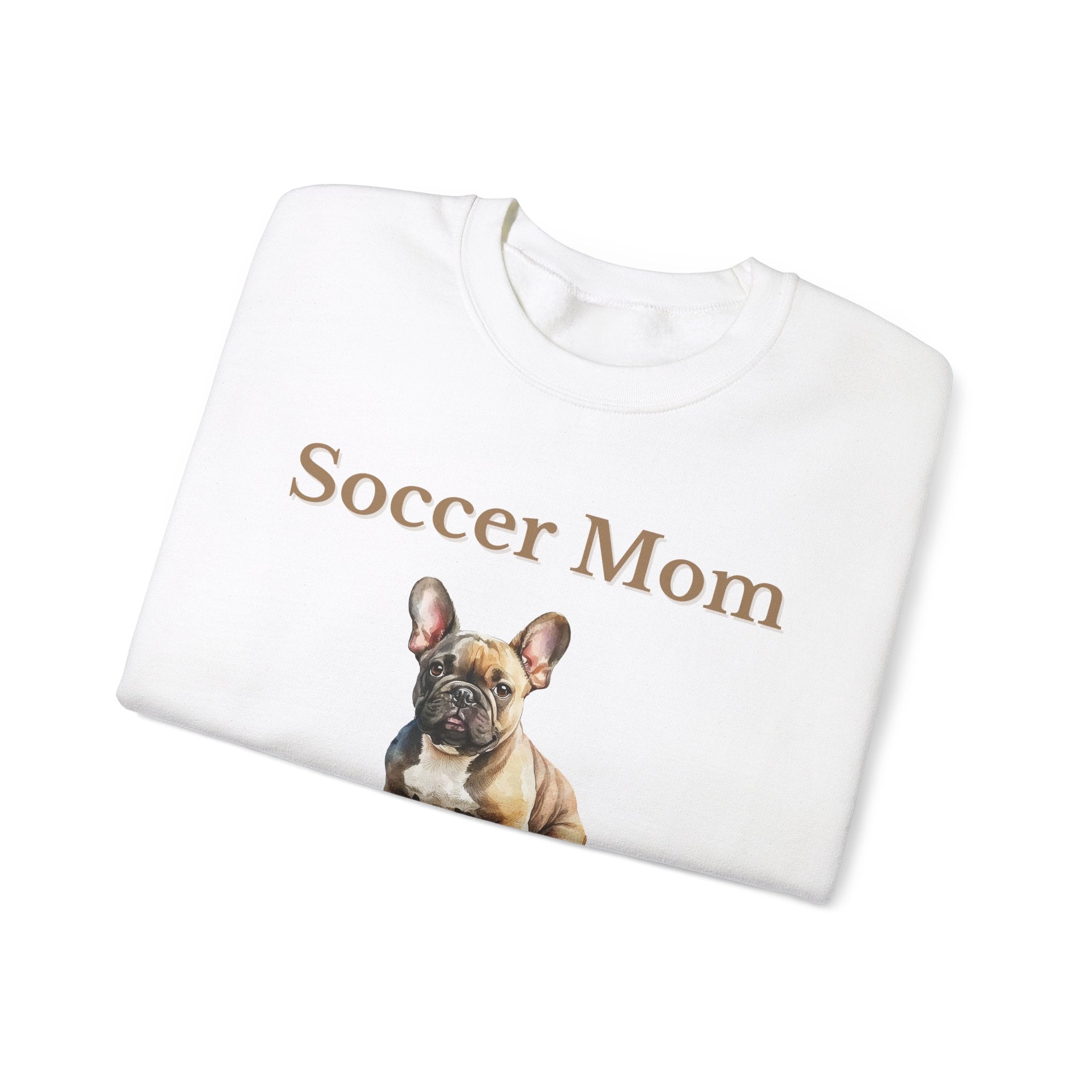 Soccer Mom Frenchie Style Crewneck Pullover Sweatshirt