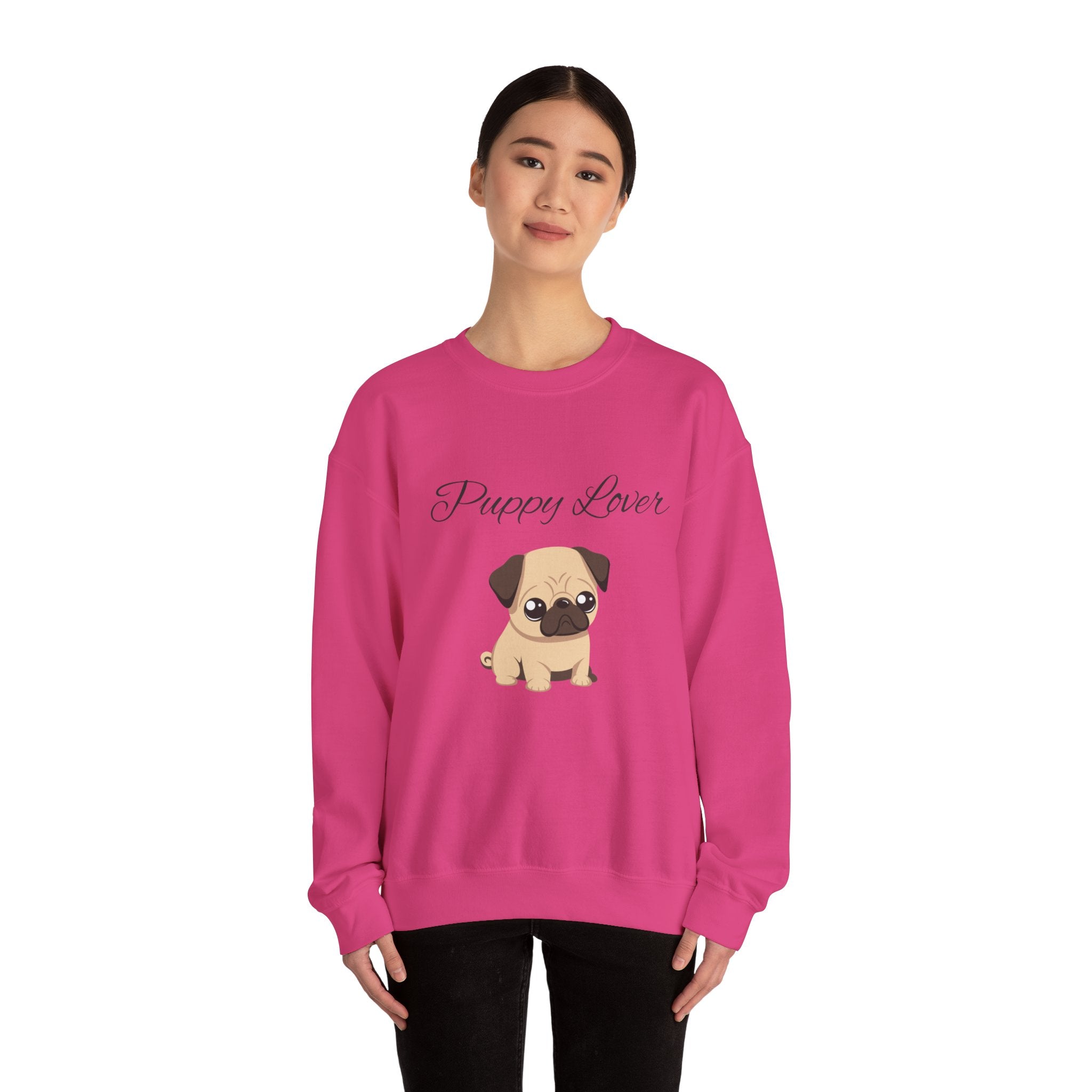 Pug Puppy Lover Sweatshirt Comfy Crewneck for Dog Lovers