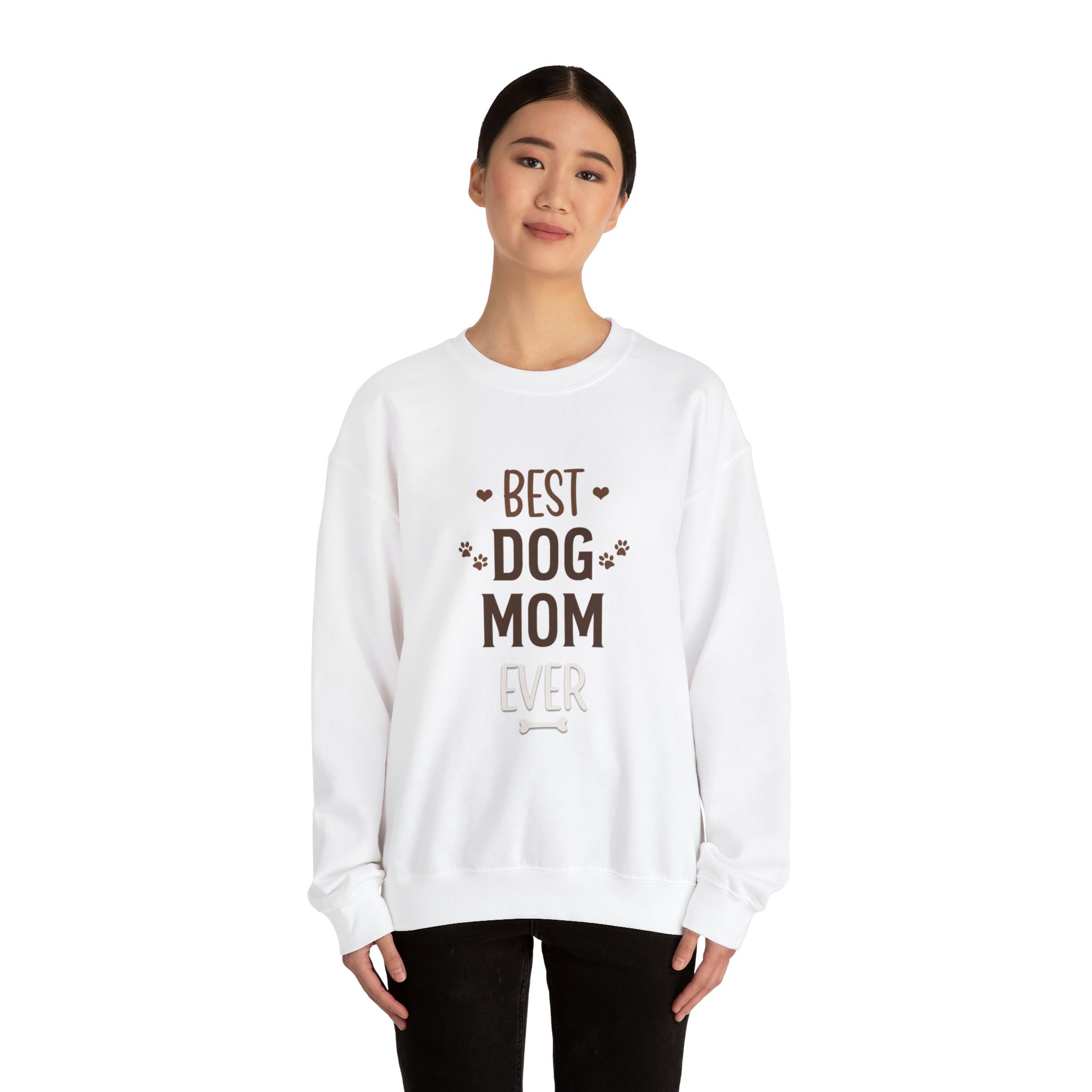 Best Dog Mom Ever- Comfy Crewneck Sweatshirt