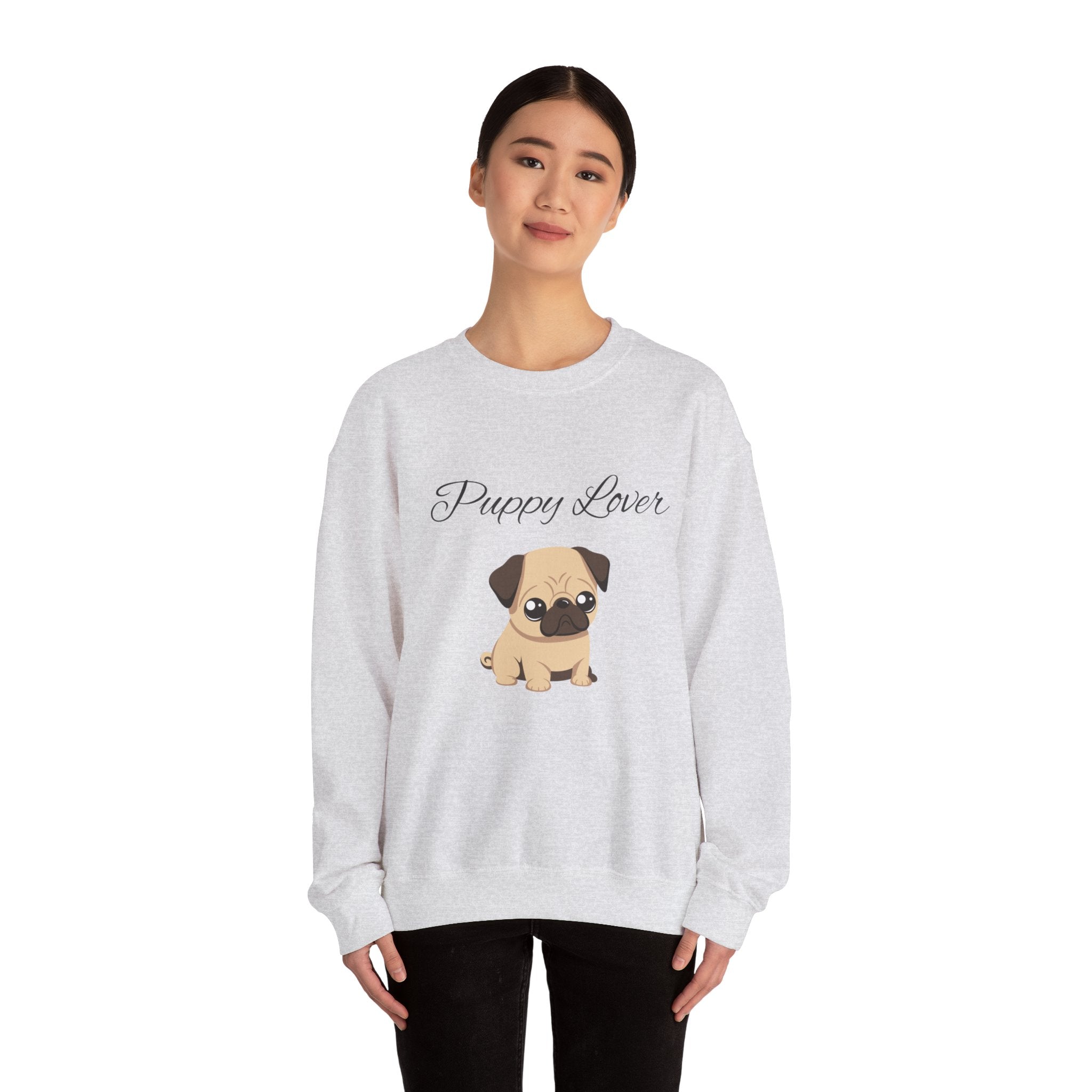 Pug Puppy Lover Sweatshirt Comfy Crewneck for Dog Lovers