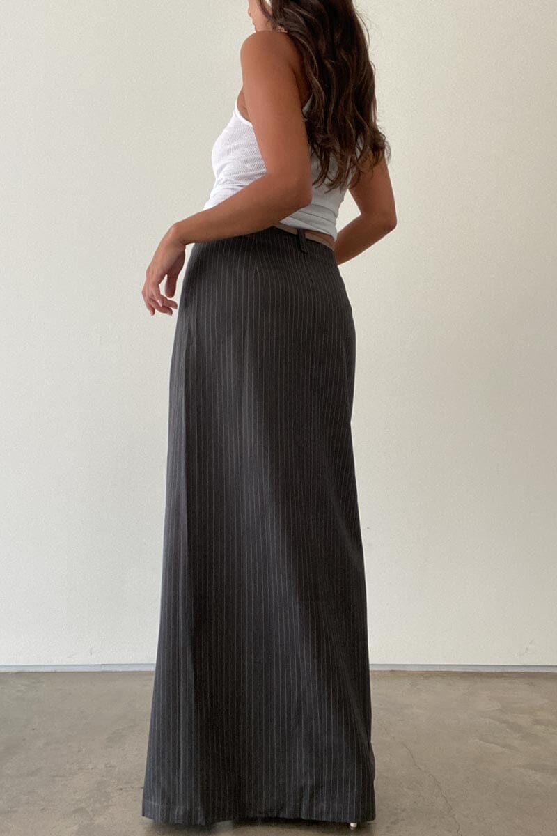 Pinstripe Maxi Skirt
