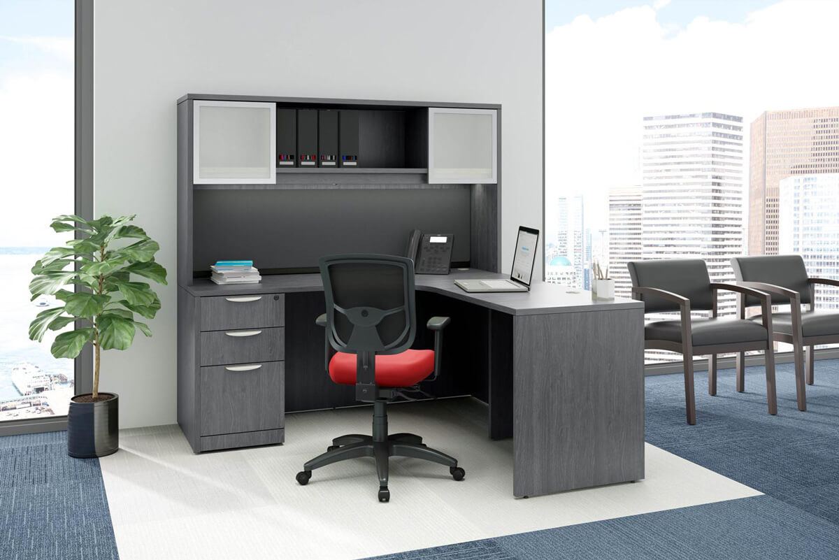 Classic L Laminate Workstation 71