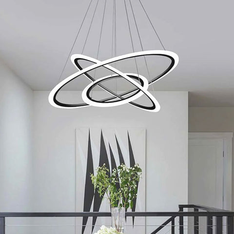 Aluminium- und Acryl -Umlaufbahn 3 -Ringhänge Kronleuchter