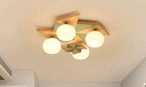 Holzwindmühle Flush Deckenleuchte