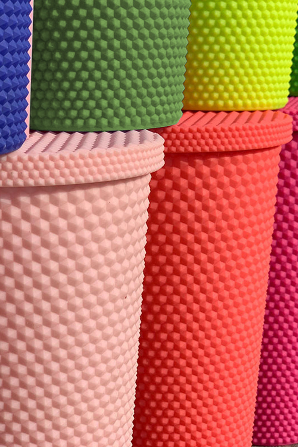 Pink Reusable Matte Plastic Tumbler Cup