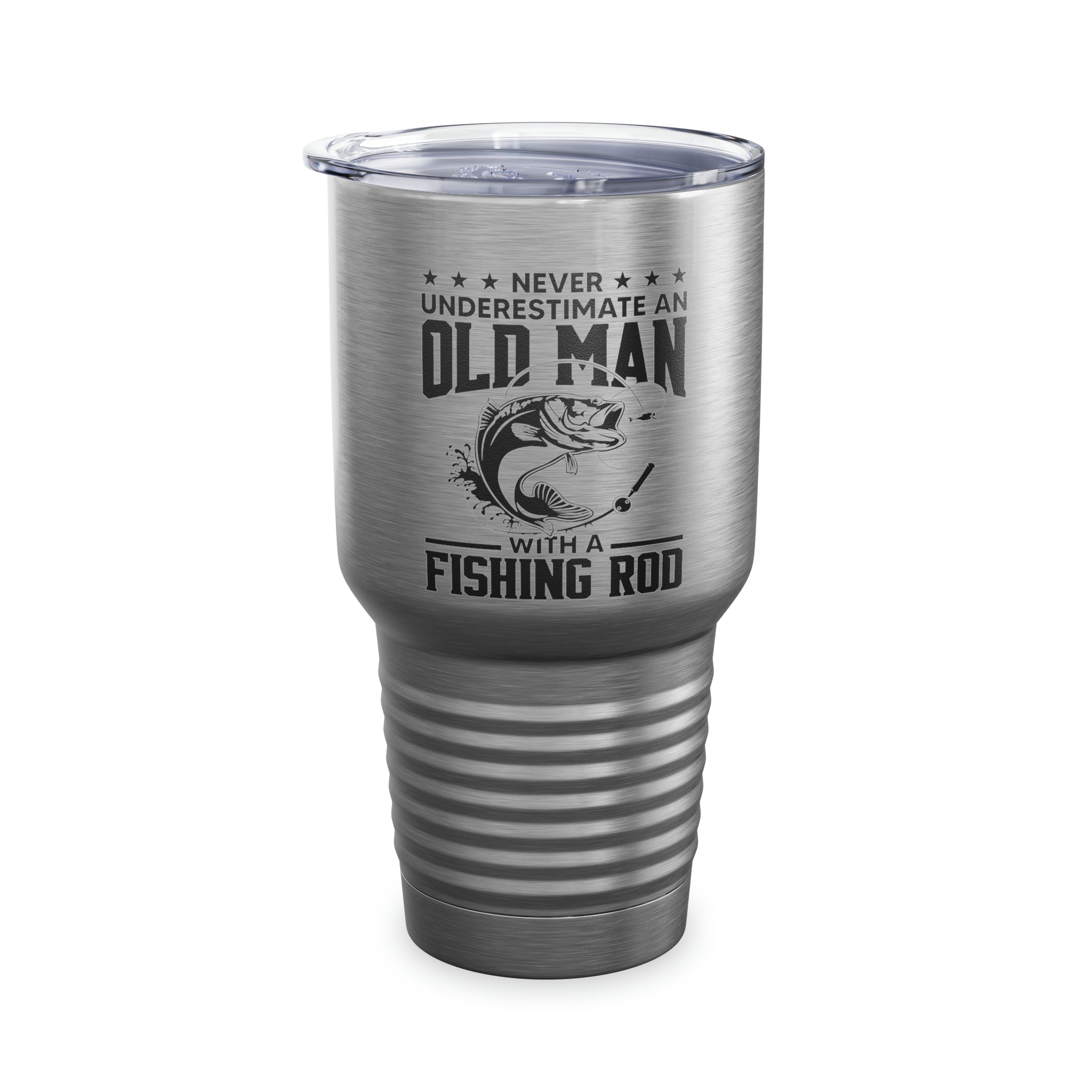 Never Underestimate An Old Man With A Fishing Rod Tumbler, 30oz