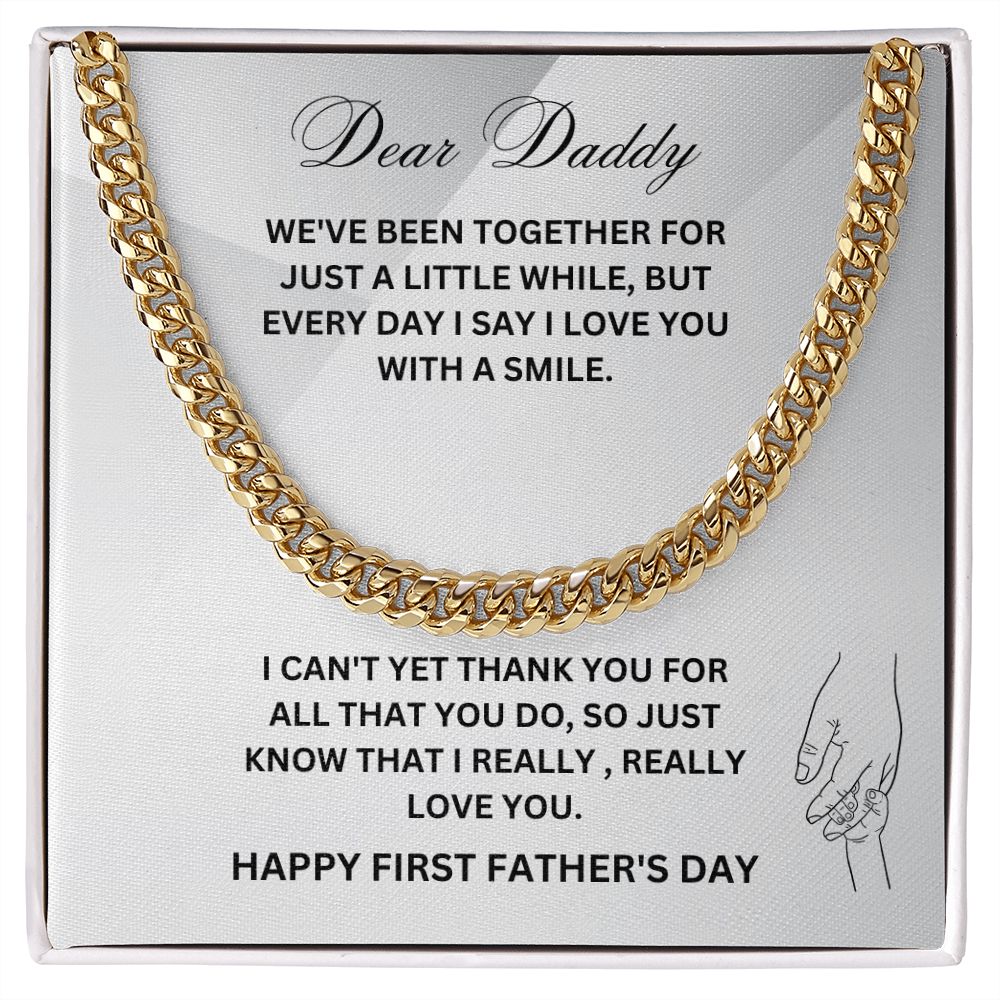 DEAR DADDY HOLDING HANDS | CUBAN NECKLACE