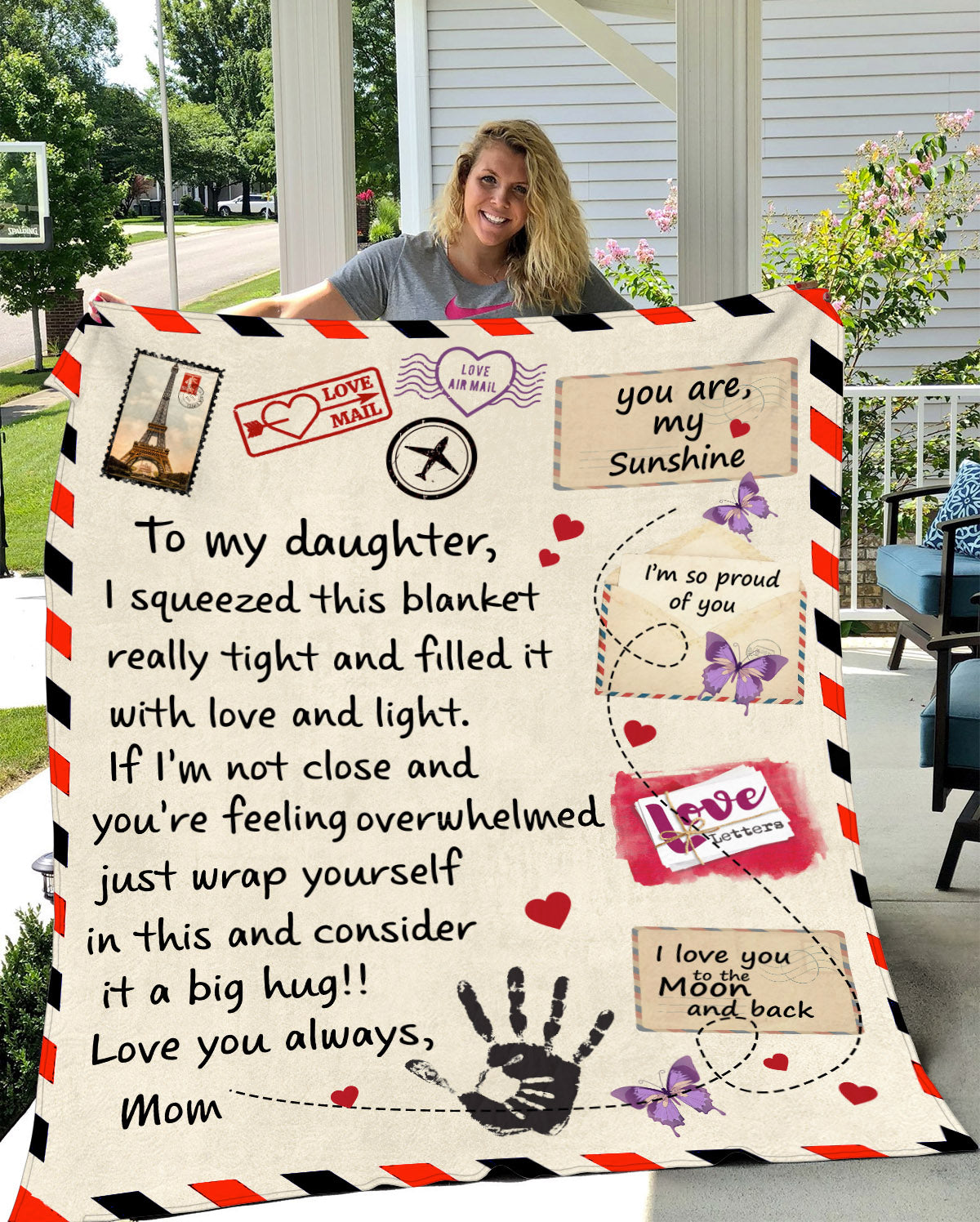 To My Daughter | Love You Always | Premium Mink Sherpa Blanket 50x60