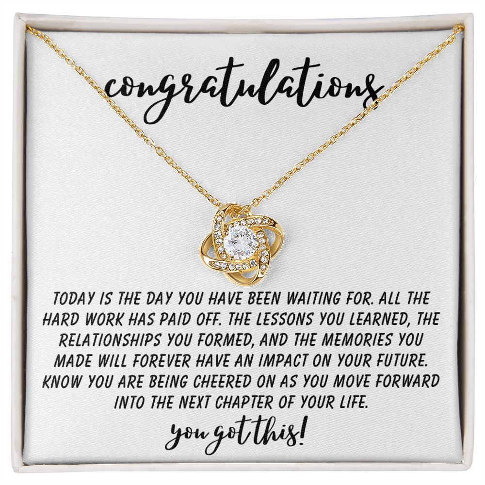 Congratulations | You Got This | Love Knot Necklace