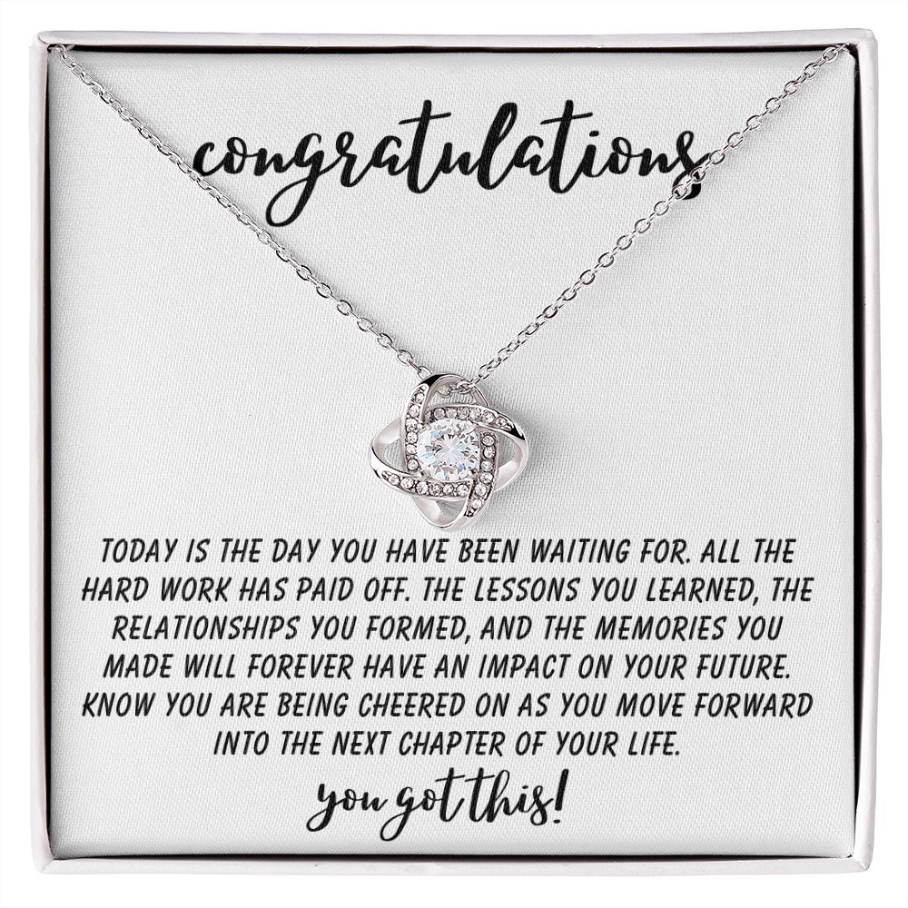 Congratulations | You Got This | Love Knot Necklace