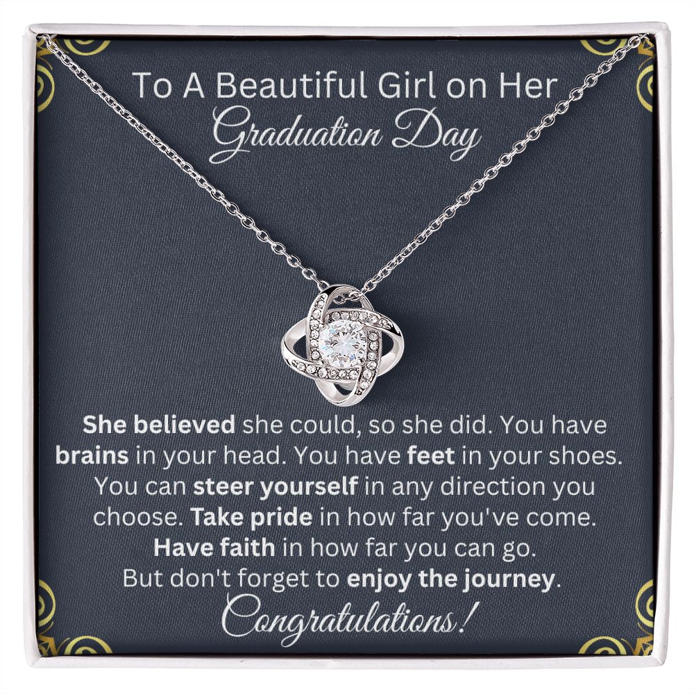 To A Beautiful Girl On Her Graduation Day | Love knot Necklace