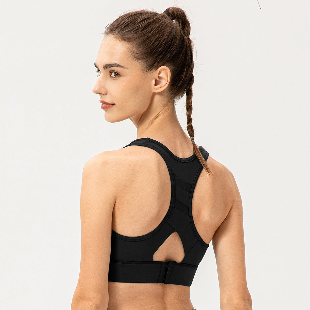 High Support Striped & Mesh Sports Bra (Standard & Plus Sizes)