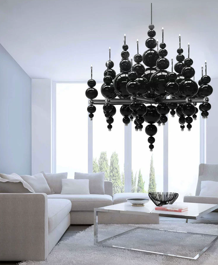 Minimalist Modern Creative Round/Linear Chandelier for Living/Dining Room