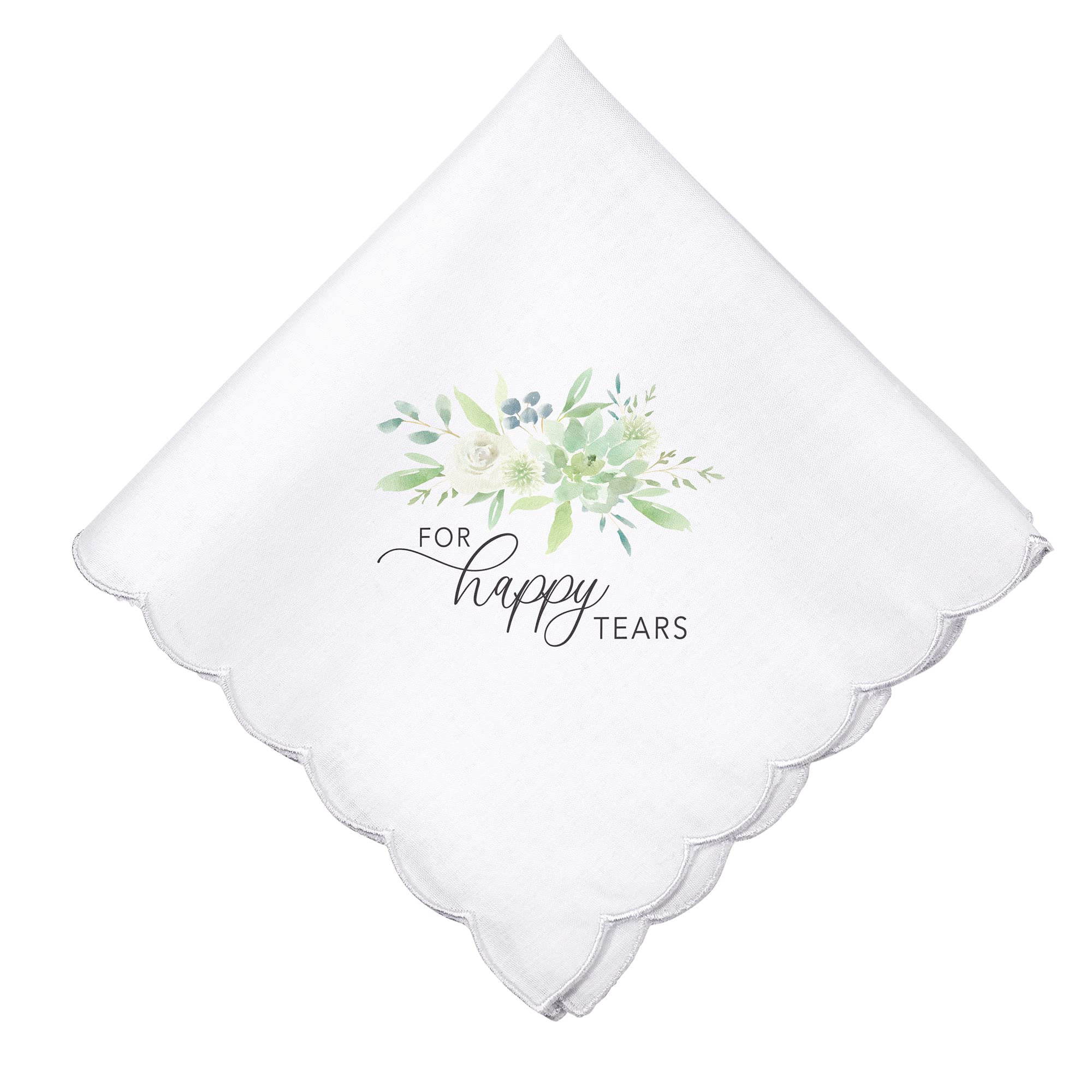 Lillian Rose Happy Tears Keepsake Wedding Hankie, One Size, White