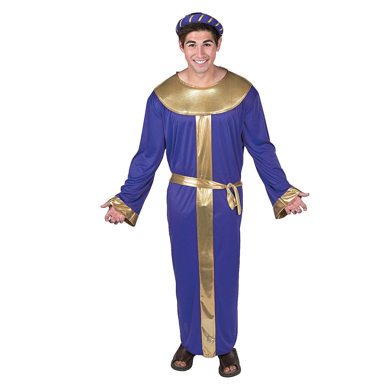 Fun Express Purple Wise Men Costume Adult (3pc) for Christmas Pageant, Church Custume