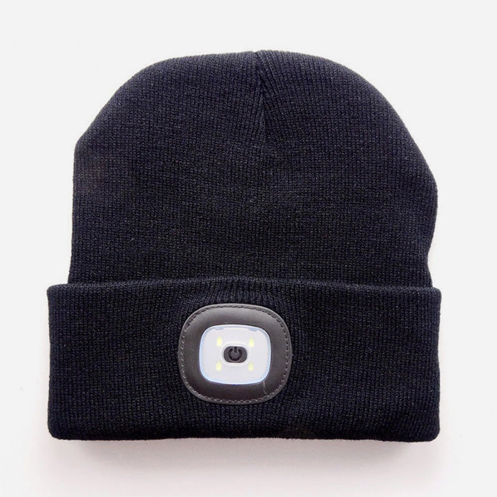 Knitted Hat With Rechargeable LED Light